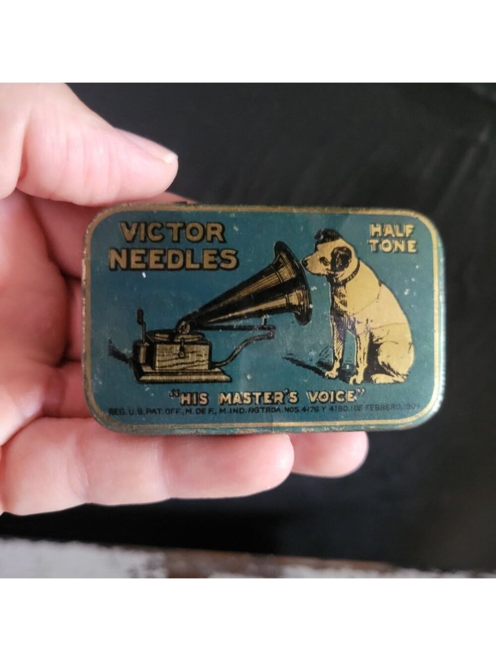 Antique Victor Needles Tin Victor Talking Machine Co Antique Advertising *Empty